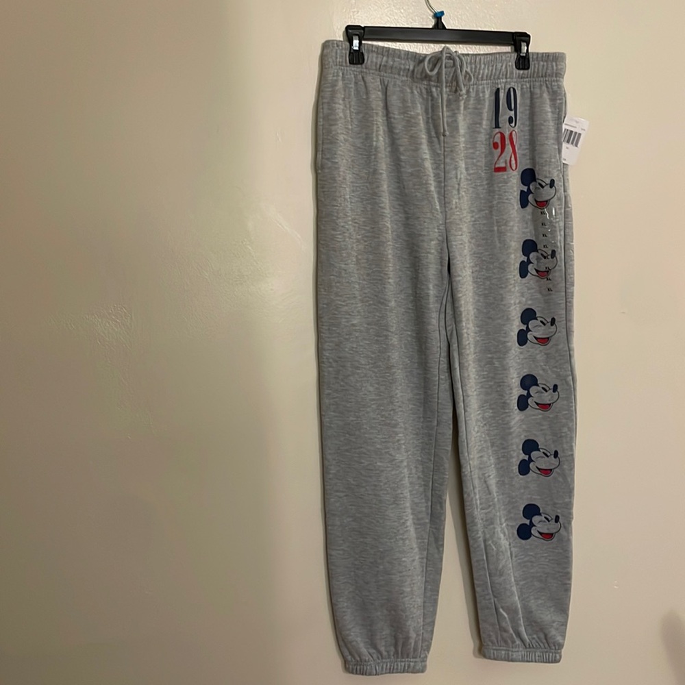 Mickey Mouse Gray Graphic Sweatpants